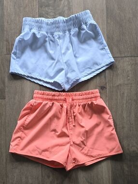 Wander Athletic Shorts Duo in Light Blue and Coral